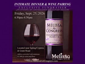 Intimate Fundraising Dinner with Melissa
